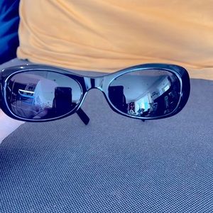 Escada Oval Black Rimmed Sunglasses